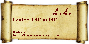 Lositz László névjegykártya